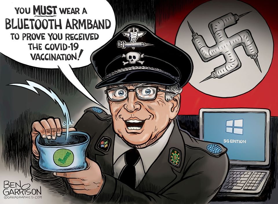Bill Gates, nazi, gestapo, new world order, vaccine agenda, covid passport